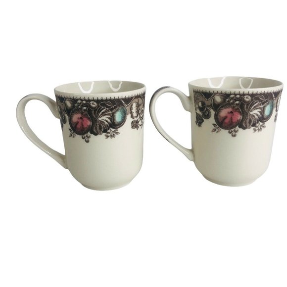 2 New Johnson Brothers Turkey Mugs Thanksgiving Set His Majesty Coffee Cups - Picture 6 of 11